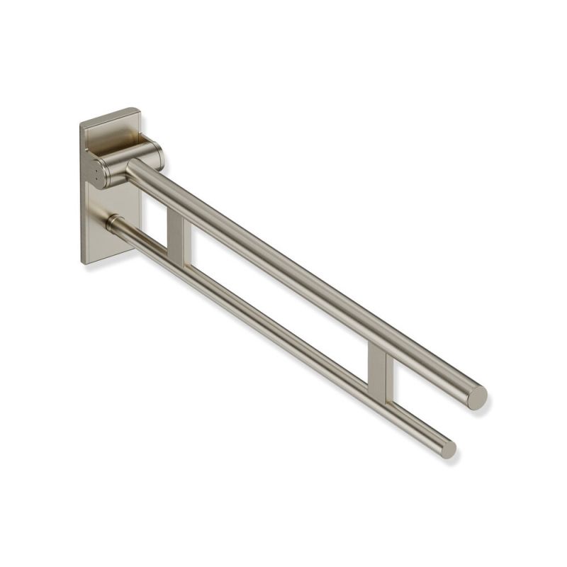 HEWI Metallics Hinged Duo Support Rail '850'- Brushed Nickel